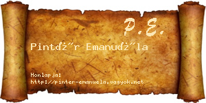 Pintér Emanuéla névjegykártya